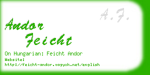 andor feicht business card